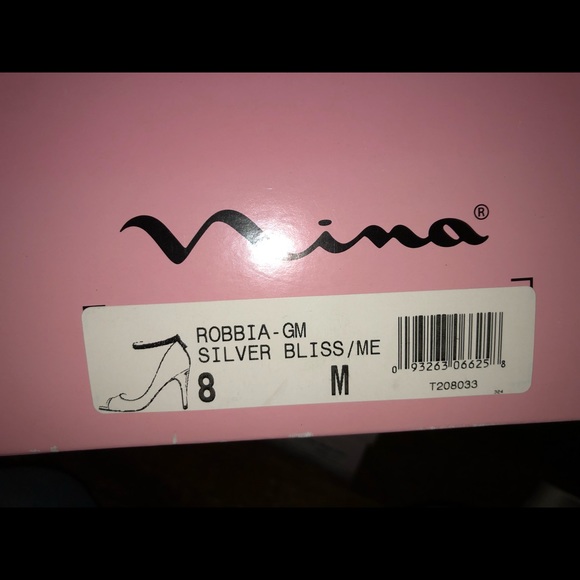 Silver glittered 4 inch heels - Picture 3 of 3